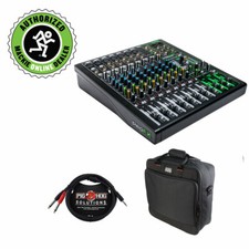 Mackie ProFX12v3 12-Channel Mixer w/ Gator Cases Mixer Bag & Cable 10ft