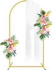 6.6FT Wedding Arch Door Backdrop Stand Flower Display Frame Backdrop Metal Rack