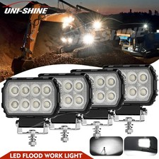 12/24V  4 Micro Square 80W LED work lamp flood lights tractor recovery truck van