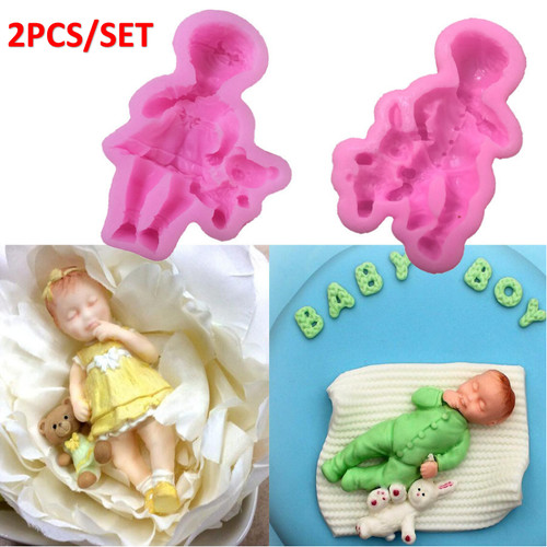 2pcs sleeping baby silicone - sleeping,