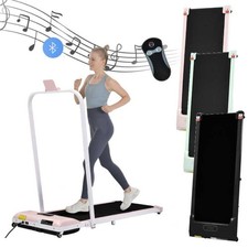 Fold Electric Treadmill Exercise Walking Running Machine Bluetooth LCD 1-6 km/h