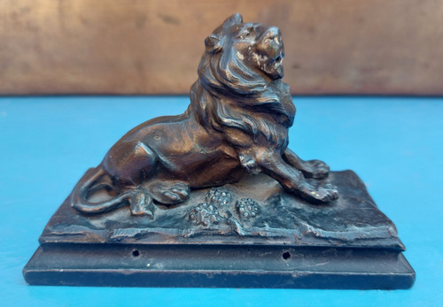 Vintage french cast metal - french, lion