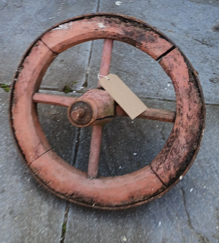 Antique wooden spoked inch - wooden,