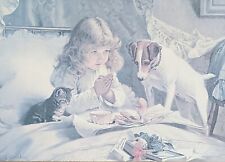 A Beautiful Framed Print Of "SUSPENSE" (1894) - Charles Burton Barber.