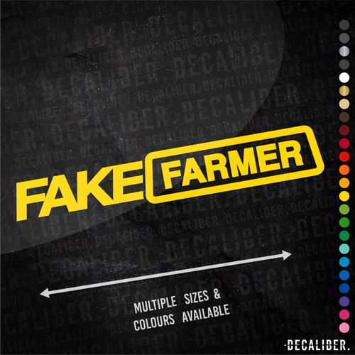 Fake farmer sticker many - farmer,