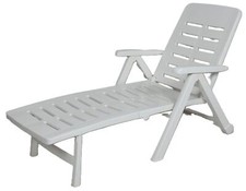 Sun Lounger Weiß Garden