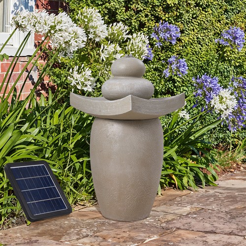 Solar garden water feature - garden,