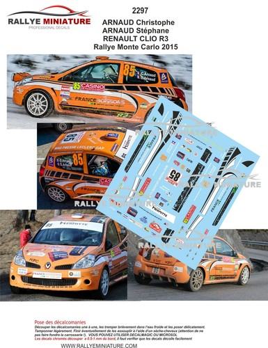 Decals ref 2297 renault - 1/32,