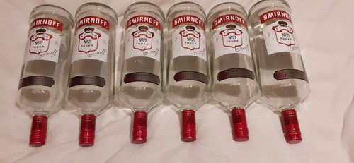 Smirnoff six empty bottles - smirnoff,