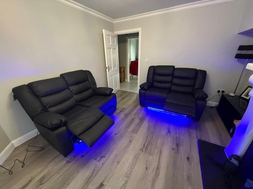 Roma leather electric recliner - leather,
