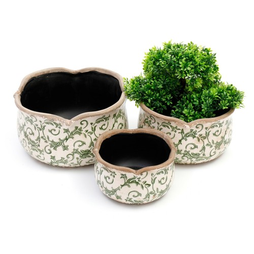 Vintage green cream - cream, ceramic
