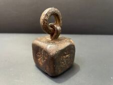 Old Vintage Rare Unique Dice Shape Miniature Iron Weight Measurement Scale