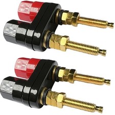 2Pcs Dual Binding Post Terminal Speaker Binding Post Power Amplifier Dual 2-way
