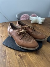 Pikolinos Mid Tan Leather Lace Up Smart Shoes Uk 4 Eu 37 VGC