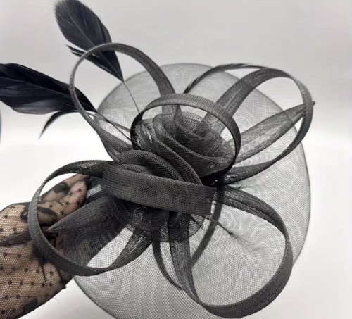 Black quality fascinator also - black,