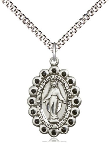 Pewter miraculous medal 16 - medal, w/