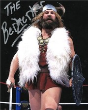 JOHN NORD THE BERZERKER RARE SIGNED PHOTO & MICRO BRAWLERS FIGURE WITH PROOF