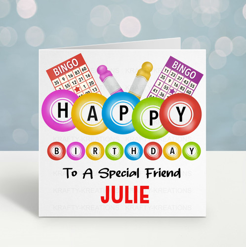 Bingo birthday card - birthday,