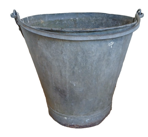 Vintage galvanised bucket - vintage,