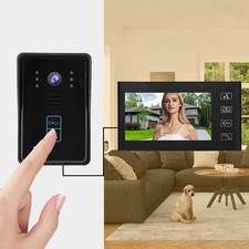 7 Inch HD Video Door Doorbell Intercom Kit Home Gate Entry System With Keyfo NEW
