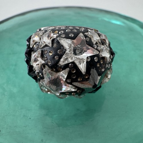 Swarovski black crystal - black, star