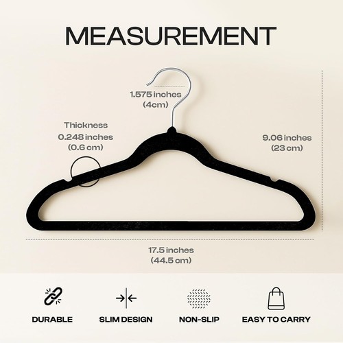 Pack velvet coat hangers - 20,