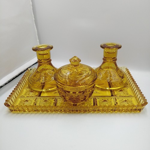Sowerby amber glass vanity