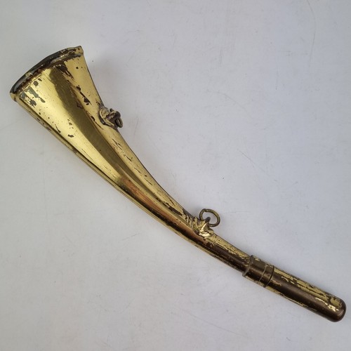 Vintage brass hunting horn - vintage,