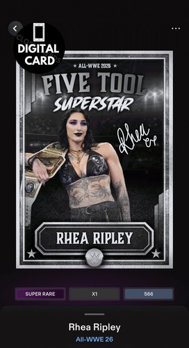 Digital topps wwe - slam, rhea