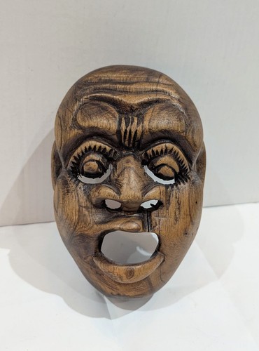 Hand carved wooden tribal mask - hand,