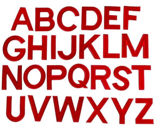Red letters alphabet z - red,