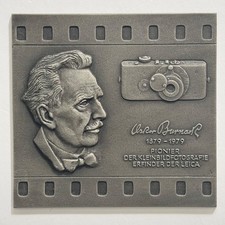 Vintage Leica Camera 100th Anniversary Oskar Barnack Metal Wall Plaque
