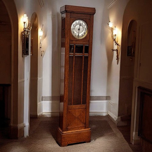 Art noveau oak - art, grandfather/