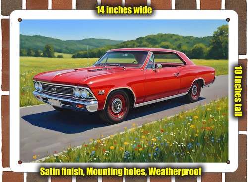 Metal sign 1966 - metal, chevrolet