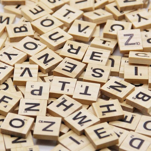 Wooden scrabble tiles choose - wooden,