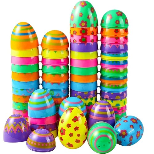 Colorful plastic easter eggs - easter,