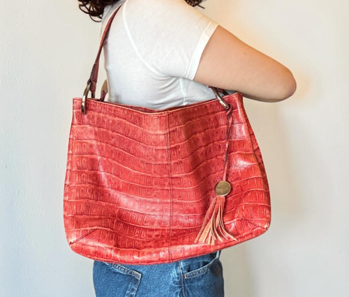 Furla croc embossed leather - furla,