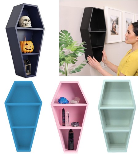 Gothic coffin shelf wall - shelf,
