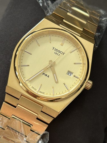 Tissot prx gold stainless - tissot,