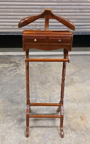 Antique mahogany men valet - antique,