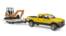 Bruder 02546 RAM Rental Service with Mini Excavator 1:16 scale pick up truck toy