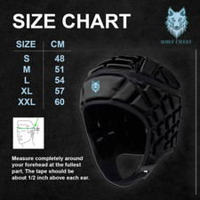 Wolf Crest Headguard Rugby Protective Gear Scrum Cap  SM M L XL XXL