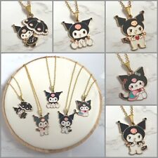 Cute Hello Kitty Kuromi Cartoon Enamel Charm Pendant 18 inch Necklace & Gift Bag