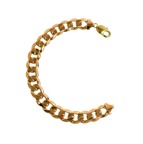 Pre owned 9ct gold curb - pre-owned,