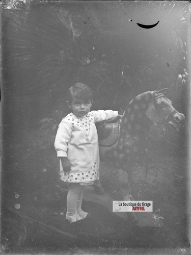 Vintage glass photo - glass, 9x12