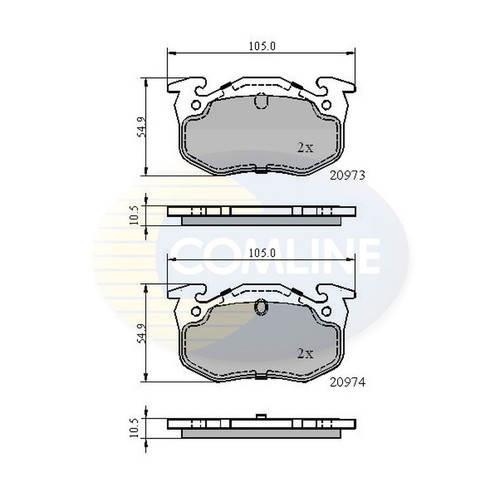 Brake pads set - pads, 306