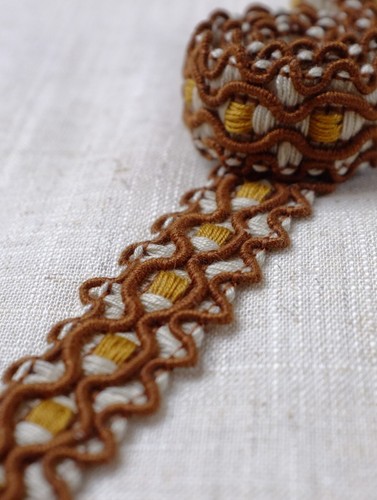 Retro fabric braid trim - retro, 2cm