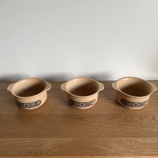 Kiln Craft BACCHUS 1970's Vintage Retro Set of 3 Lugged Soup Bowls 