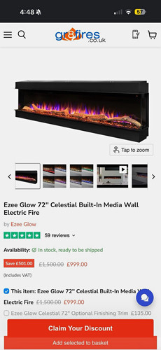 Ezee glow celestial - 72",
