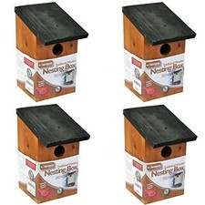 4 X WOODEN NESTING NEST BOX